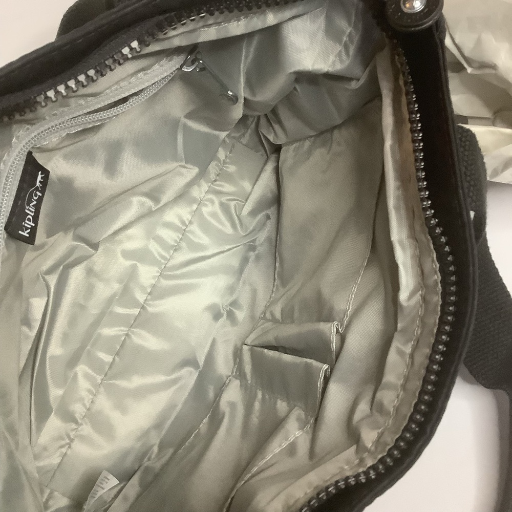 Kipling Black JAYLA Small Shimmering Spot Bag nwt - Picture 10 of 16